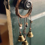 Darrahopens Home & Garden > Gate Openers > Fence & Gate Accessories Bell Door Handle Protector Pendant, Vine-style Wind Chime, Witch Prayer Crystal Wind Chime, Home Decor