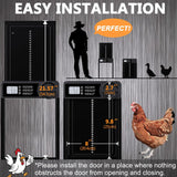 Darrahopens Home & Garden > Gate Openers > Fence & Gate Accessories CARLA HOME Automatic Chicken Coop Door Opener with Timer Control, Anti-Pinch Protection, LCD Display & Battery Powered for Backyard Chickens