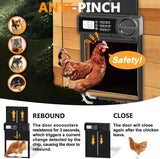 Darrahopens Home & Garden > Gate Openers > Fence & Gate Accessories CARLA HOME Automatic Chicken Coop Door Opener with Timer Control, Anti-Pinch Protection, LCD Display & Battery Powered for Backyard Chickens