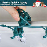 Darrahopens Home & Garden > Gate Openers > Fence & Gate Accessories Christmas Lights Universal Spring Clips, 50 Count Quick Spring Clips for Holiday Light Decorations, Shatterproof Shingle and Gutter Clips for E12 E17, Metal Surface Roof Fence Railing Gates