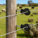 Darrahopens Home & Garden > Gate Openers > Fence & Gate Accessories Giantz Electric Fence Ring Insulators 100pcs Stand off Screw in Insulator Black