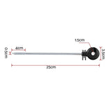 Darrahopens Home & Garden > Gate Openers > Fence & Gate Accessories Giantz Electric Fence Ring Insulators 100pcs Stand off Screw in Insulator Black