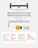 Darrahopens Home & Garden > Gate Openers > Fence & Gate Accessories VEVOR 16" Pressure Washer Undercarriage Cleaner, Stainless Steel Surface Cleaner for Pressure Washer, 4000 Max PSI, Angle Adjustment Gear, 4 Spray Nozzles, 2 Extended Wands for Driveway, Patio, Deck