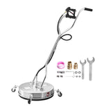 Darrahopens Home & Garden > Gate Openers > Fence & Gate Accessories VEVOR 20" Pressure Washer Surface Cleaner, Stainless Steel Pressure Washer Attachments with 4 Wheels, 4500 Max PSI, 3/8 Quick Connector, 2 Spray Nozzles, Dual Handle, for Concrete, Patio, Sidewalk
