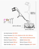 Darrahopens Home & Garden > Gate Openers > Fence & Gate Accessories VEVOR 24" Pressure Washer Surface Cleaner, Stainless Steel Pressure Washer Attachments with 4 Wheels, 4000 Max PSI, 3/8 Quick Connector, 2 Spray Nozzles, Dual Handle, for Concrete, Patio, Sidewalk