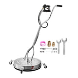 Darrahopens Home & Garden > Gate Openers > Fence & Gate Accessories VEVOR 24" Pressure Washer Surface Cleaner, Stainless Steel Pressure Washer Attachments with 4 Wheels, 4000 Max PSI, 3/8 Quick Connector, 2 Spray Nozzles, Dual Handle, for Concrete, Patio, Sidewalk