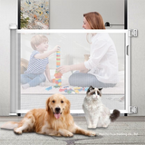 Darrahopens Home & Garden > Gate Openers > Fence & Gate Accessories White Retractable Baby Safety Gate and Pet Barrier Extra Wide 300cm for Stairs and Doorways No Drill Mesh In-Home Protection Solution for Local Families