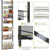 Darrahopens Home & Garden GOMINIMO 8 Tier Adjustable Baskets Over the Door Pantry Organizer Spice Rack