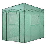 Darrahopens Home & Garden > Greenhouses > Greenhouses & Accessories Green Fingers Greenhouse 180x240x240cm Steel Frame PE Cover Outdoor Shelter