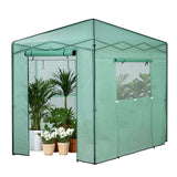 Darrahopens Home & Garden > Greenhouses > Greenhouses & Accessories Green Fingers Greenhouse 180x240x240cm Steel Frame PE Cover Outdoor Shelter
