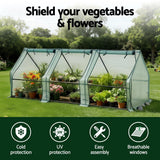Darrahopens Home & Garden > Greenhouses > Greenhouses & Accessories Green Fingers Mini Greenhouse 240x90x90cm Steel Frame PE Cover Outdoor Shelter