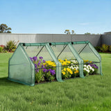 Darrahopens Home & Garden > Greenhouses > Greenhouses & Accessories Green Fingers Mini Greenhouse 240x90x90cm Steel Frame PE Cover Outdoor Shelter