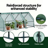 Darrahopens Home & Garden > Greenhouses > Greenhouses & Accessories Green Fingers Mini Greenhouse 240x90x90cm Steel Frame PE Cover Outdoor Shelter