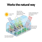 Darrahopens Home & Garden > Greenhouses > Greenhouses & Accessories Green Fingers Mini Greenhouse 240x90x90cm Steel Frame PE Cover Outdoor Shelter