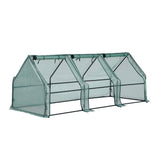 Darrahopens Home & Garden > Greenhouses > Greenhouses & Accessories Green Fingers Mini Greenhouse 240x90x90cm Steel Frame PE Cover Outdoor Shelter