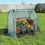 Darrahopens Home & Garden > Greenhouses > Greenhouses & Accessories Green Fingers Mini Greenhouse 91x46x84cm Steel Frame PE Cover Outdoor Shelter