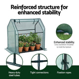 Darrahopens Home & Garden > Greenhouses > Greenhouses & Accessories Green Fingers Mini Greenhouse 91x46x84cm Steel Frame PE Cover Outdoor Shelter