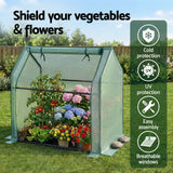 Darrahopens Home & Garden > Greenhouses > Greenhouses & Accessories Green Fingers Mini Greenhouse 91x46x84cm Steel Frame PE Cover Outdoor Shelter