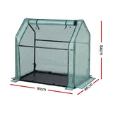 Darrahopens Home & Garden > Greenhouses > Greenhouses & Accessories Green Fingers Mini Greenhouse 91x46x84cm Steel Frame PE Cover Outdoor Shelter
