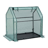 Darrahopens Home & Garden > Greenhouses > Greenhouses & Accessories Green Fingers Mini Greenhouse 91x46x84cm Steel Frame PE Cover Outdoor Shelter