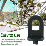 Darrahopens Home & Garden > Greenhouses > Greenhouses & Accessories Greenhouse Hanging Hooks 100pcs Fasteners Tied Buckle Grafting Clips for Plant Vegetables