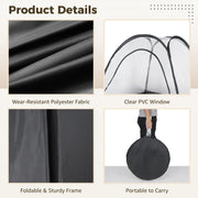 Darrahopens Home & Garden > Greenhouses > Greenhouses & Accessories Large Spray Tan Tent, Quick Setup Portable Tanning Booth with Clear PVC Window, Foldable Spray Tanning Tent with Carry Bag, Easy Clean Spray Booth for Home Salon Use, 47 x 47 x 83 in In Australia - Darrahopens
