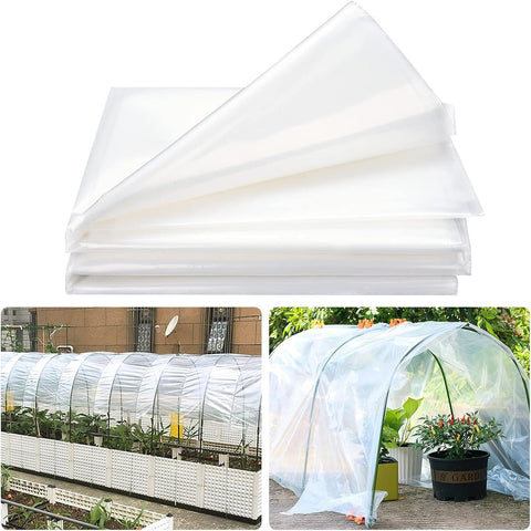 Darrahopens Home & Garden > Greenhouses > Greenhouses & Accessories Polyethylene Greenhouse Film 2x6m Transparent Extra Thick Garden Film for Foil Tunnels 10m