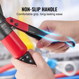 Darrahopens Home & Garden > Greenhouses > Greenhouses & Accessories VEVOR Hydraulic Crimping Tool with 9 Sets of  Dies AWG12-2/0 Copper And Aluminum Terminal Battery Lug Crimper, with a Cutting Pliers, Gloves, 5pcs Copper Ring Connectors, 8pcs Heat Shrink Sleeves