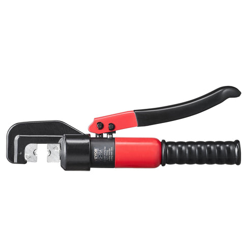 Darrahopens Home & Garden > Greenhouses > Greenhouses & Accessories VEVOR Hydraulic Crimping Tool with 9 Sets of  Dies AWG12-2/0 Copper And Aluminum Terminal Battery Lug Crimper, with a Cutting Pliers, Gloves, 5pcs Copper Ring Connectors, 8pcs Heat Shrink Sleeves