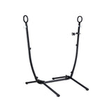 Darrahopens Home & Garden > Hammocks > Hammocks & Accessories Gardeon Hammock Chair Stand Iron Frame w/ Phone Holder Black