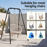 Darrahopens Home & Garden > Hammocks > Hammocks & Accessories Gardeon Hammock Stand 135cm x180cm Steel Frame for Hanging Chairs Black In Australia - Darrahopens