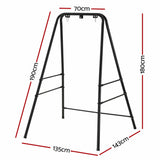 Darrahopens Home & Garden > Hammocks > Hammocks & Accessories Gardeon Hammock Stand 135cm x180cm Steel Frame for Hanging Chairs Black In Australia - Darrahopens
