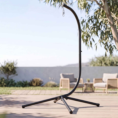 Gardeon Hammock Stand 150kg Capacity Metal Frame for Hanging Chairs Black In Australia - Darrahopens