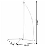 Darrahopens Home & Garden > Hammocks > Hammocks & Accessories Gardeon Hammock Stand 150kg Capacity White Steel Frame for Hanging Chairs In Australia - Darrahopens