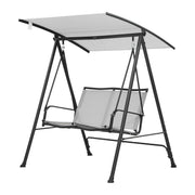 Darrahopens Home & Garden > Hammocks > Hammocks & Accessories Gardeon Outdoor Swing Chair with Adjustable Canopy 142cmx172cm Stand Grey In Australia - Darrahopens