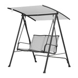 Darrahopens Home & Garden > Hammocks > Hammocks & Accessories Gardeon Outdoor Swing Chair with Adjustable Canopy 142cmx172cm Stand Grey In Australia - Darrahopens