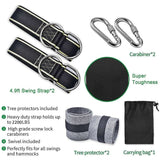Darrahopens Home & Garden > Hammocks > Hammocks & Accessories Hammock Strap Swing Attachment Hanging Chair ROpe Outdoor Swing Accessory Safety Carabiners Swing Tree Swing Strap For