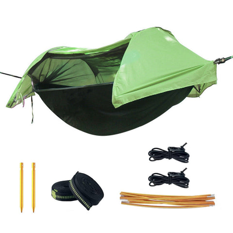 Darrahopens Home & Garden > Hammocks > Hammocks & Accessories Hammock Tent Outdoor Double Portable Multi-Functional Waterproof Hammock Parachute Camping Hanging Bed 270x140cm with Anti Mosquito Net and Storage Bag