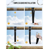 Darrahopens Home & Garden > Hammocks > Hammocks & Accessories Tree Swing Straps, 158Cm Extra Long Hammock Tree Straps With 2 Safety Locking Carabiner Hooks And D-Rings, Perfect For