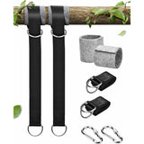 Darrahopens Home & Garden > Hammocks > Hammocks & Accessories Tree Swing Straps, 158Cm Extra Long Hammock Tree Straps With 2 Safety Locking Carabiner Hooks And D-Rings, Perfect For