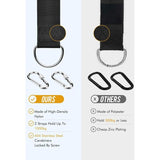 Darrahopens Home & Garden > Hammocks > Hammocks & Accessories Tree Swing Straps, 158Cm Extra Long Hammock Tree Straps With 2 Safety Locking Carabiner Hooks And D-Rings, Perfect For
