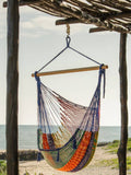darrahopens Home & Garden > Hammocks Mayan Legacy Extra Large Outdoor Cotton Mexican Hammock Chair in Mexicana Colour