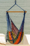 darrahopens Home & Garden > Hammocks Mayan Legacy Extra Large Outdoor Cotton Mexican Hammock Chair in Mexicana Colour