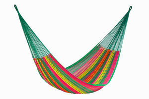 darrahopens Home & Garden > Hammocks Mayan Legacy Jumbo Size Outdoor Cotton Mexican Hammock in Radiante Colour