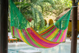 darrahopens Home & Garden > Hammocks Mayan Legacy Jumbo Size Outdoor Cotton Mexican Hammock in Radiante Colour