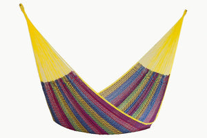 darrahopens Home & Garden > Hammocks Mayan Legacy King Plus Size Nylon Mexican Hammock in Confeti Colour