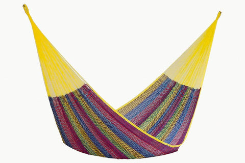 darrahopens Home & Garden > Hammocks Mayan Legacy King Plus Size Nylon Mexican Hammock in Confeti Colour
