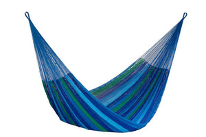 darrahopens Home & Garden > Hammocks Mayan Legacy King Plus Size Nylon Mexican Hammock in Oceanica Colour