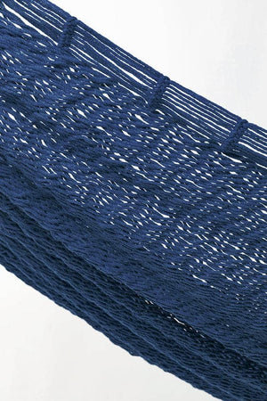 Darrahopens Home & Garden > Hammocks Mayan Legacy King Size Outdoor Cotton Mexican Hammock in Blue Colour