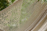 darrahopens Home & Garden > Hammocks Mayan Legacy Queen Size Deluxe Outdoor Cotton Mexican Hammock in Cream Colour